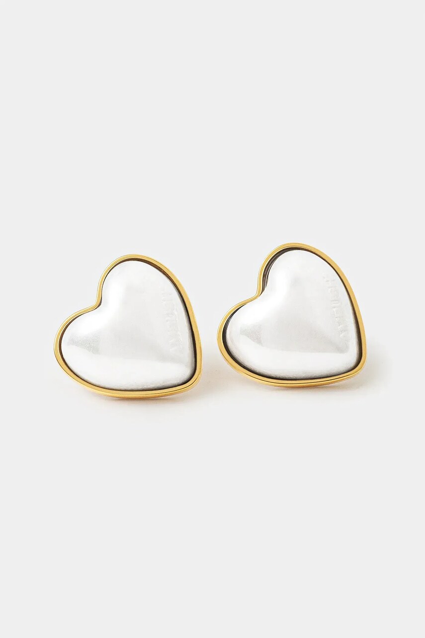 AMBUSH cercei de argint Pearl Heart Stud Pierce 12115240