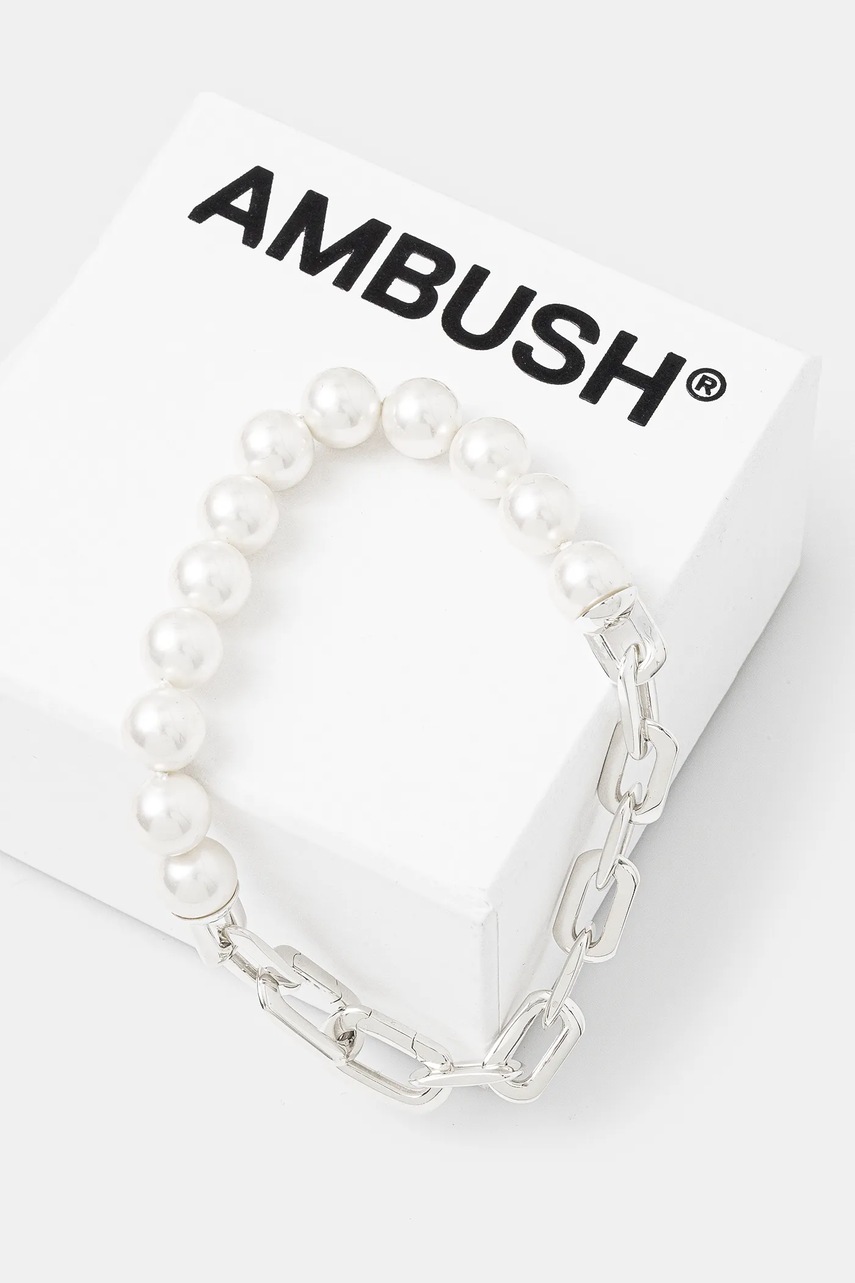 Strieborný náramok AMBUSH Pearl Padlock Bracelet