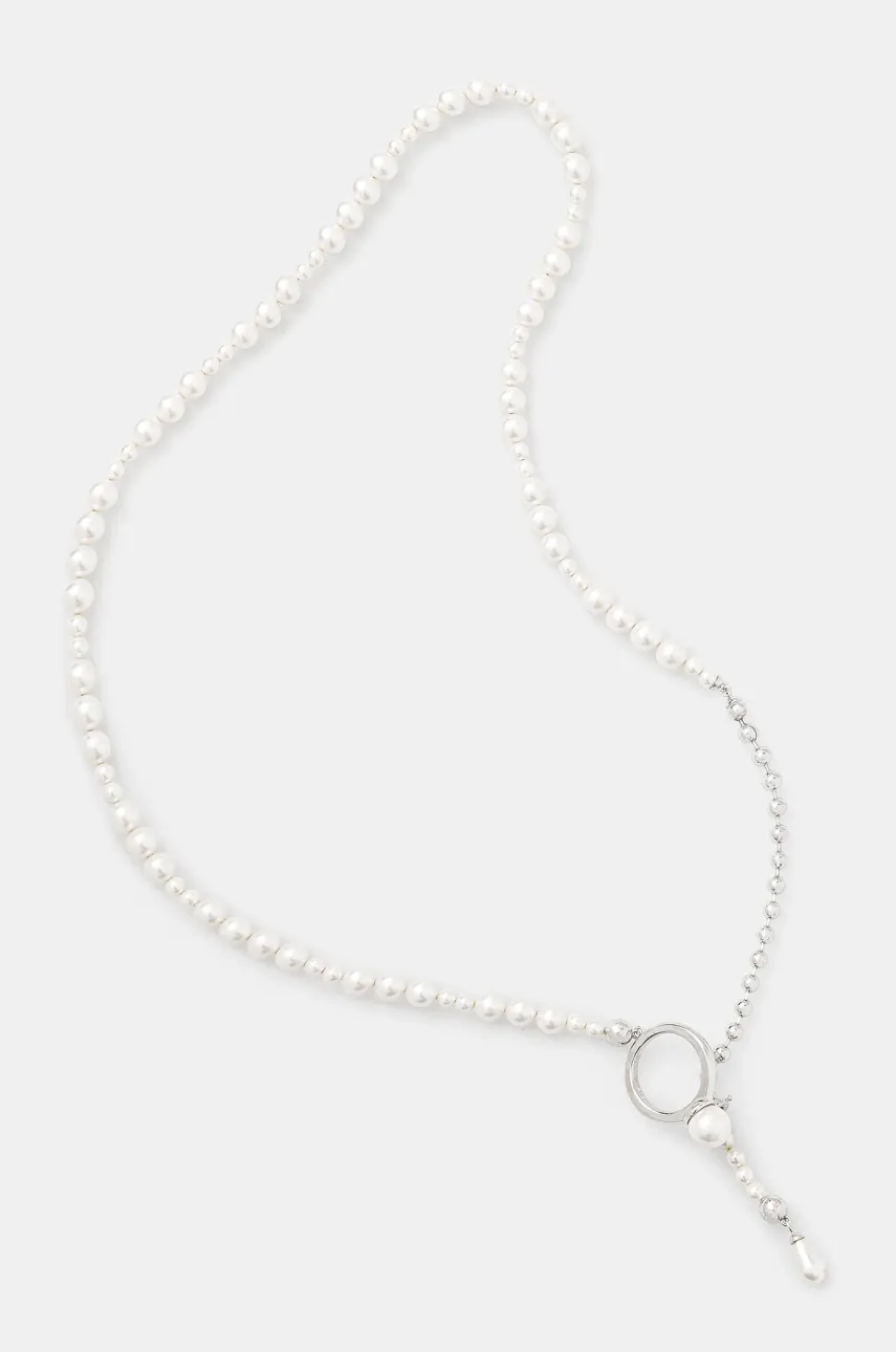 AMBUSH colier de argint Pearl Strand Necklace 12115268