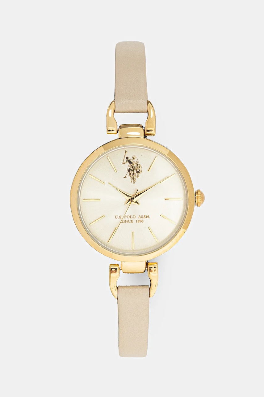 Levně Hodinky U.S. Polo Assn. ADRIENNE dámské, zlatá barva, USP8101YG