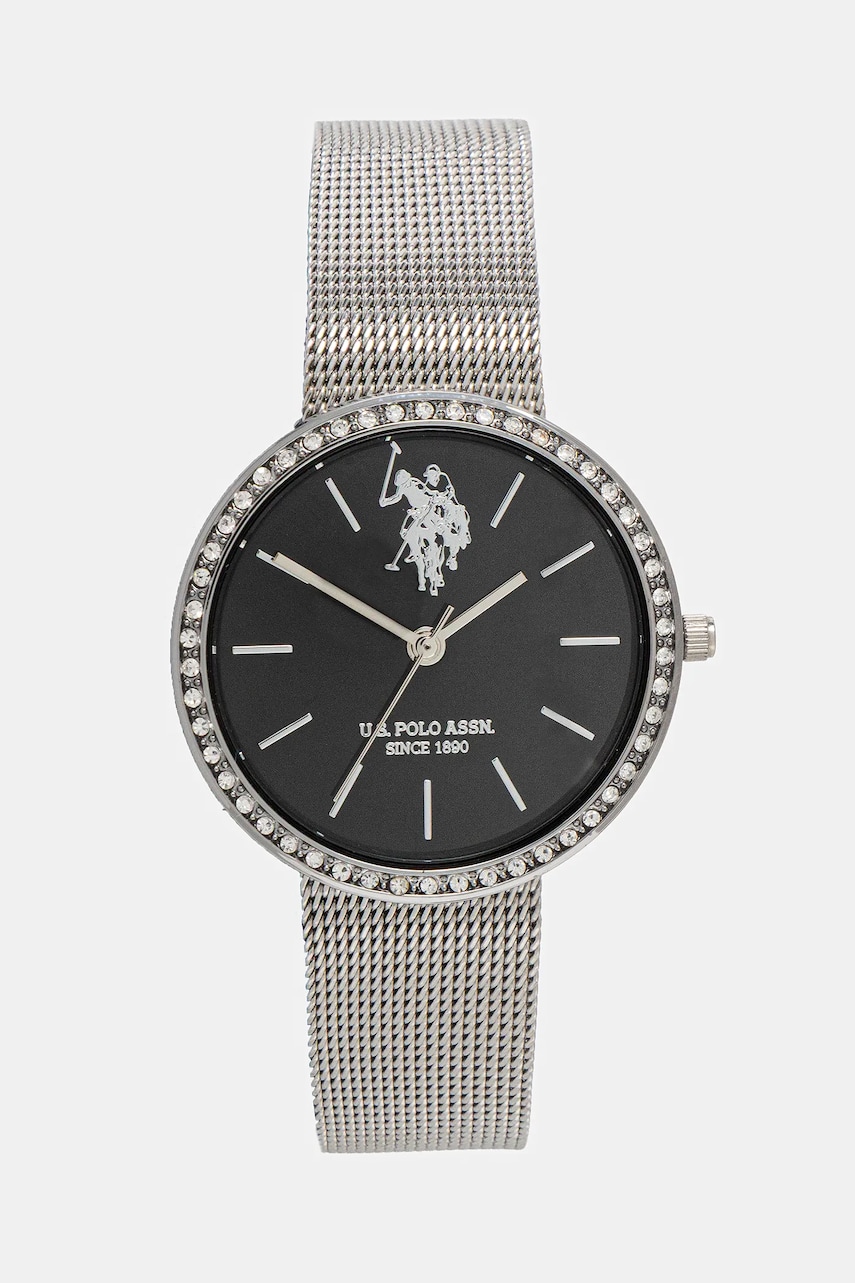 Levně Hodinky U.S. Polo Assn. CORAL dámské, stříbrná barva, USP5667BK