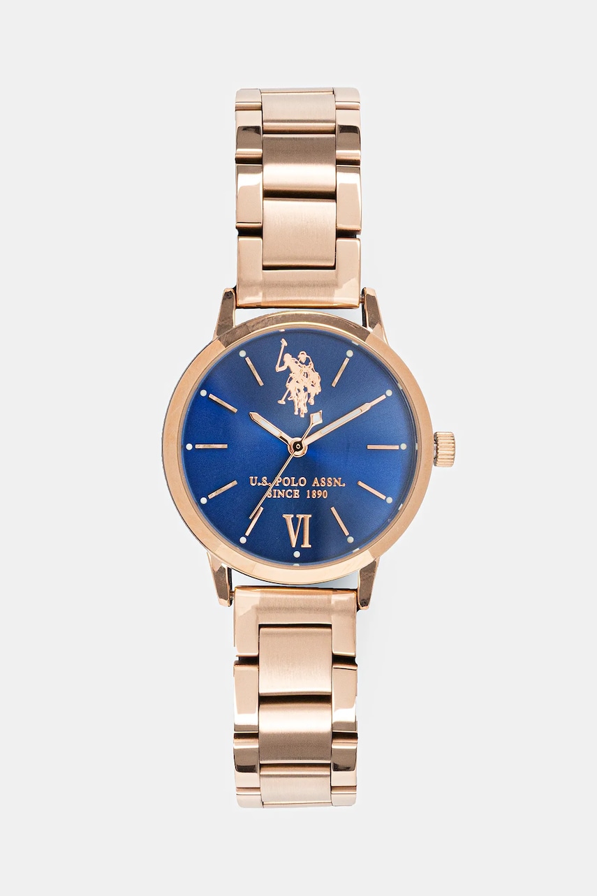 Levně Hodinky U.S. Polo Assn. EVELYN dámské, zlatá barva, USP5893BL