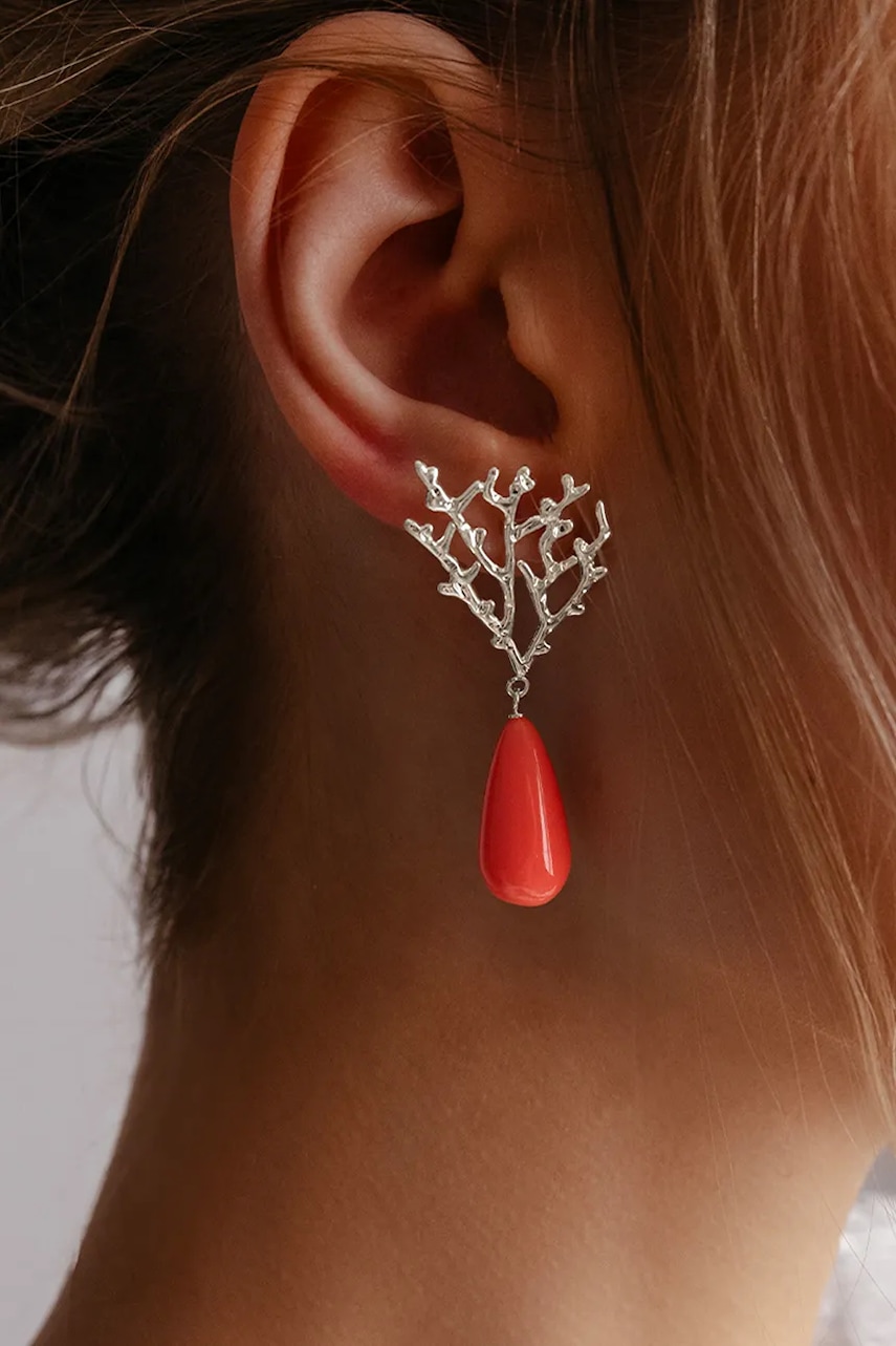 Серьги покрытые серебром Lilou 253/46/KOL/KOR/SR Серьги покрытые серебром Lilou 253/46/KOL/KOR/SR