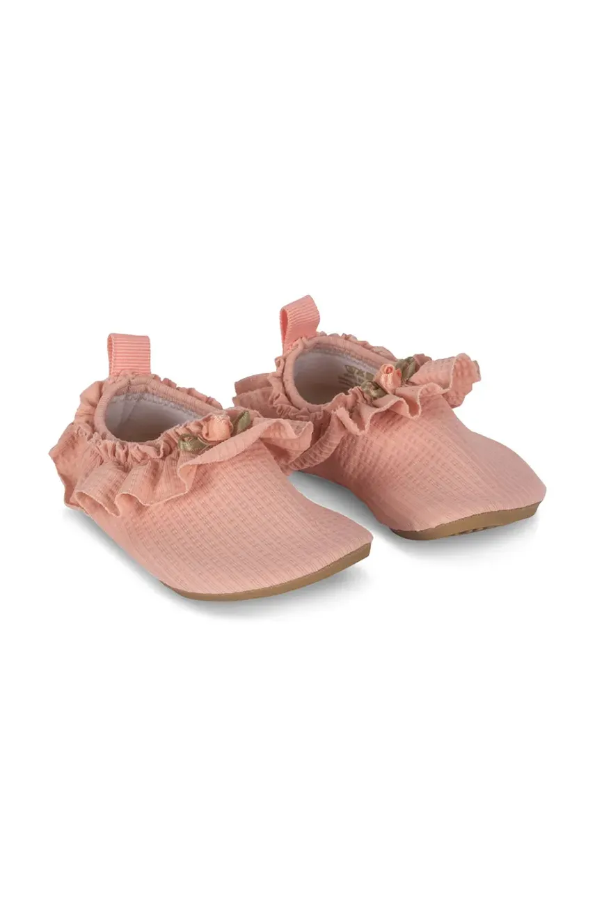 Konges Sløjd pantofi de apă pentru copii FLEURI SWIM SHOES culoarea roz, KS102631