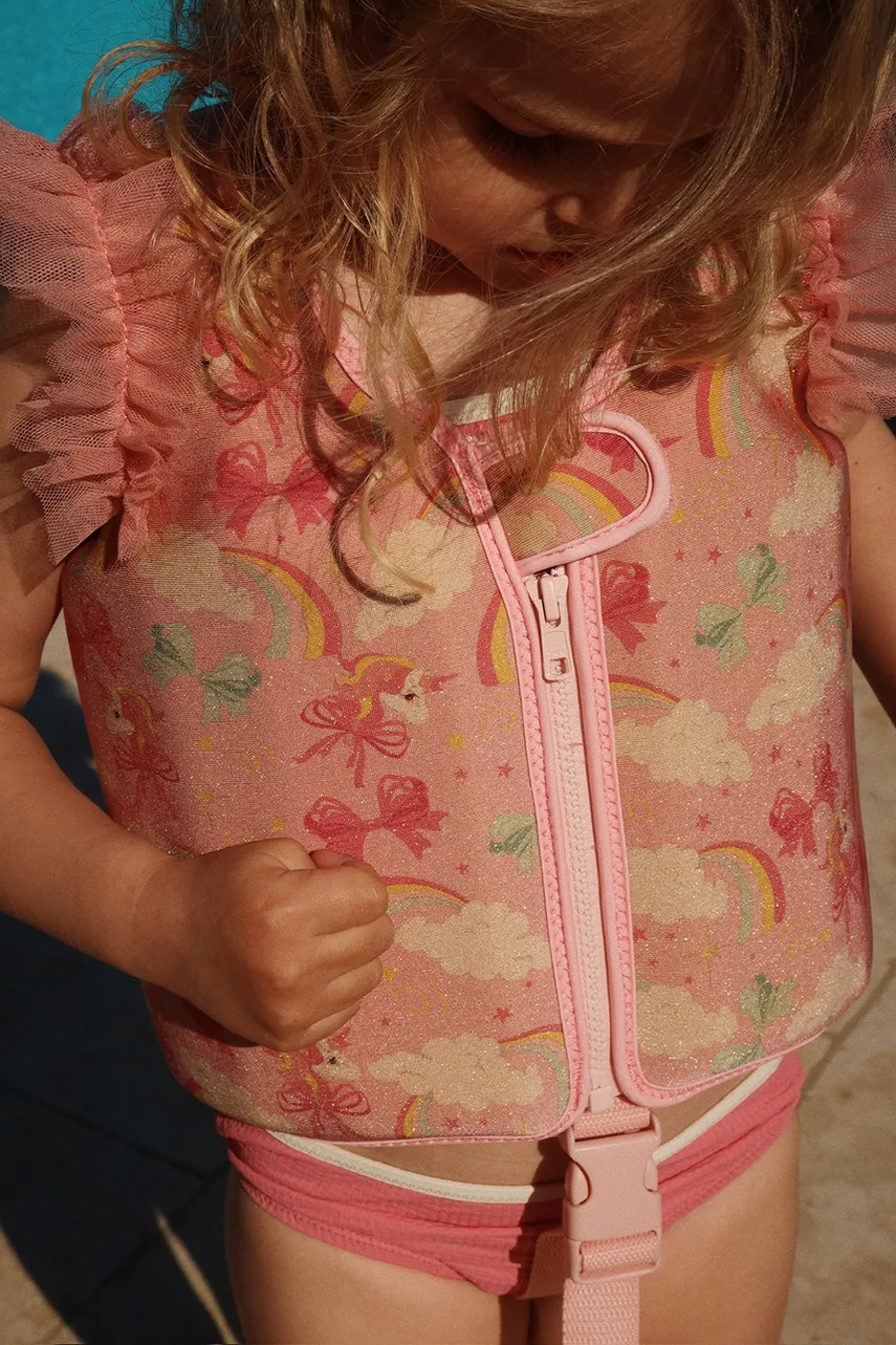 Konges Sløjd vestă de înot pentru copii AMELIA FLOAT VEST culoarea roz, KS102696