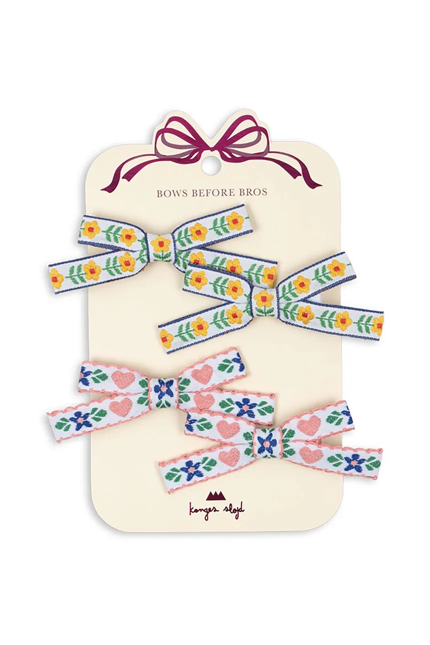 Levně Dětské sponky Konges Sløjd 4 PACK MINI BOW HAIR CLIPS 4-pack KS102797