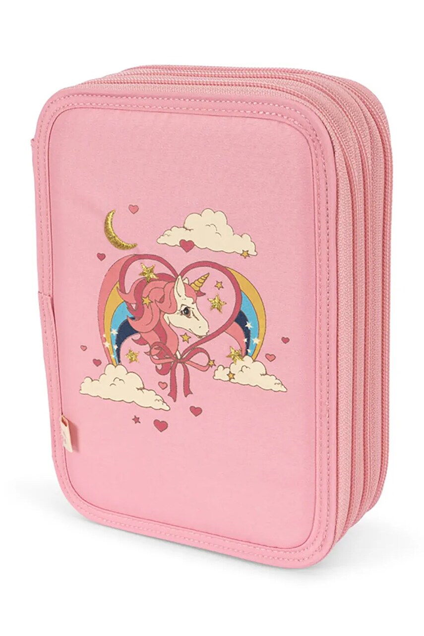 Levně Dětský penál Konges Sløjd CLOVER MAXI PENCIL CASE růžová barva, KS102992