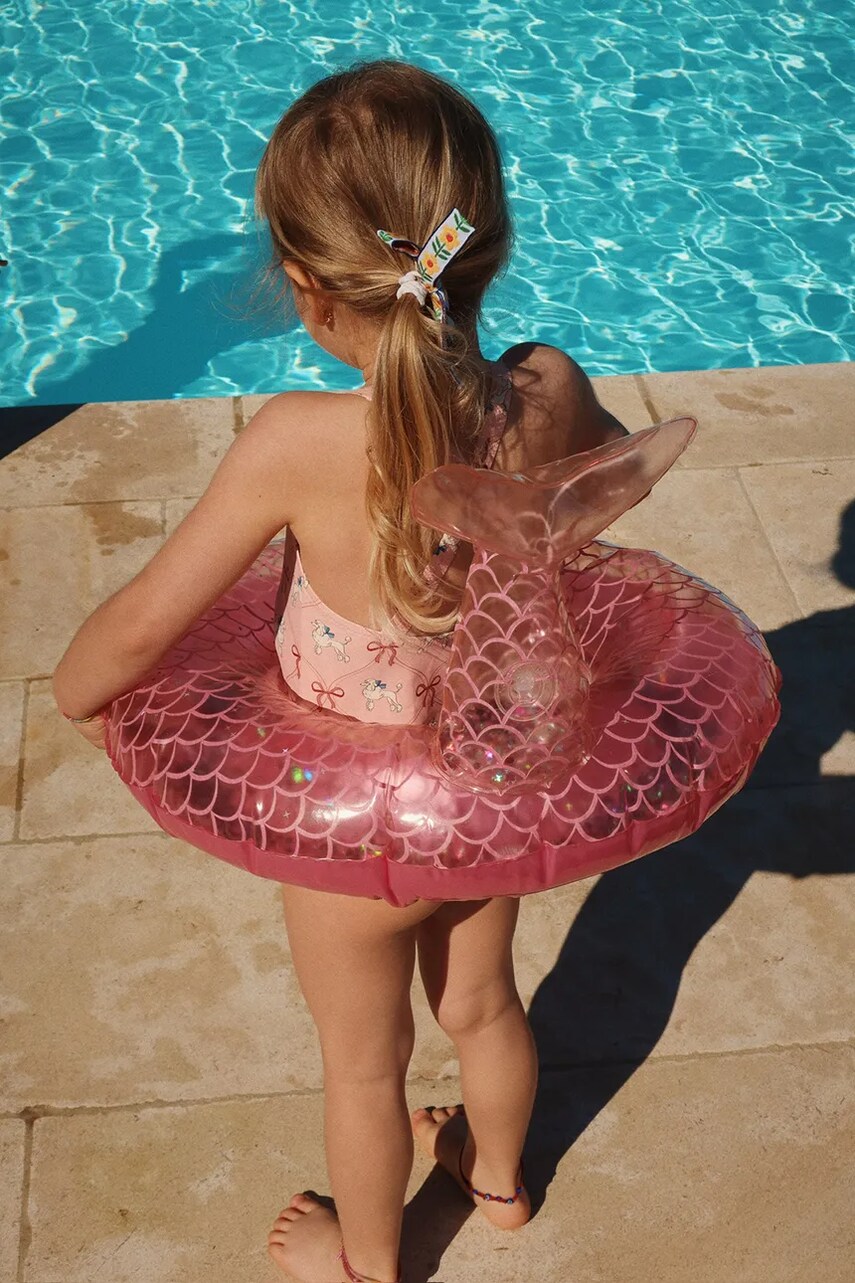 Konges Sløjd colac de înot pentru copii SWIM RING MERMAID culoarea roz, KS102545