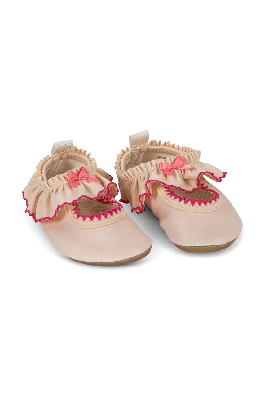 Konges Sløjd pantofi de apă pentru copii KITTY FRILL SWIM SHOES culoarea roz, KS103350