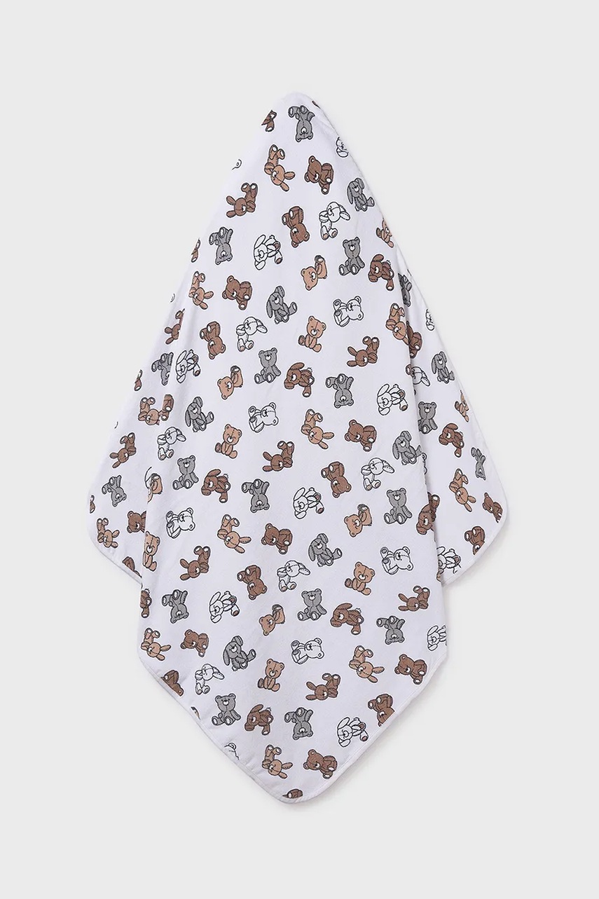 Детское хлопковое полотенце с капюшоном Mayoral Newborn 9917