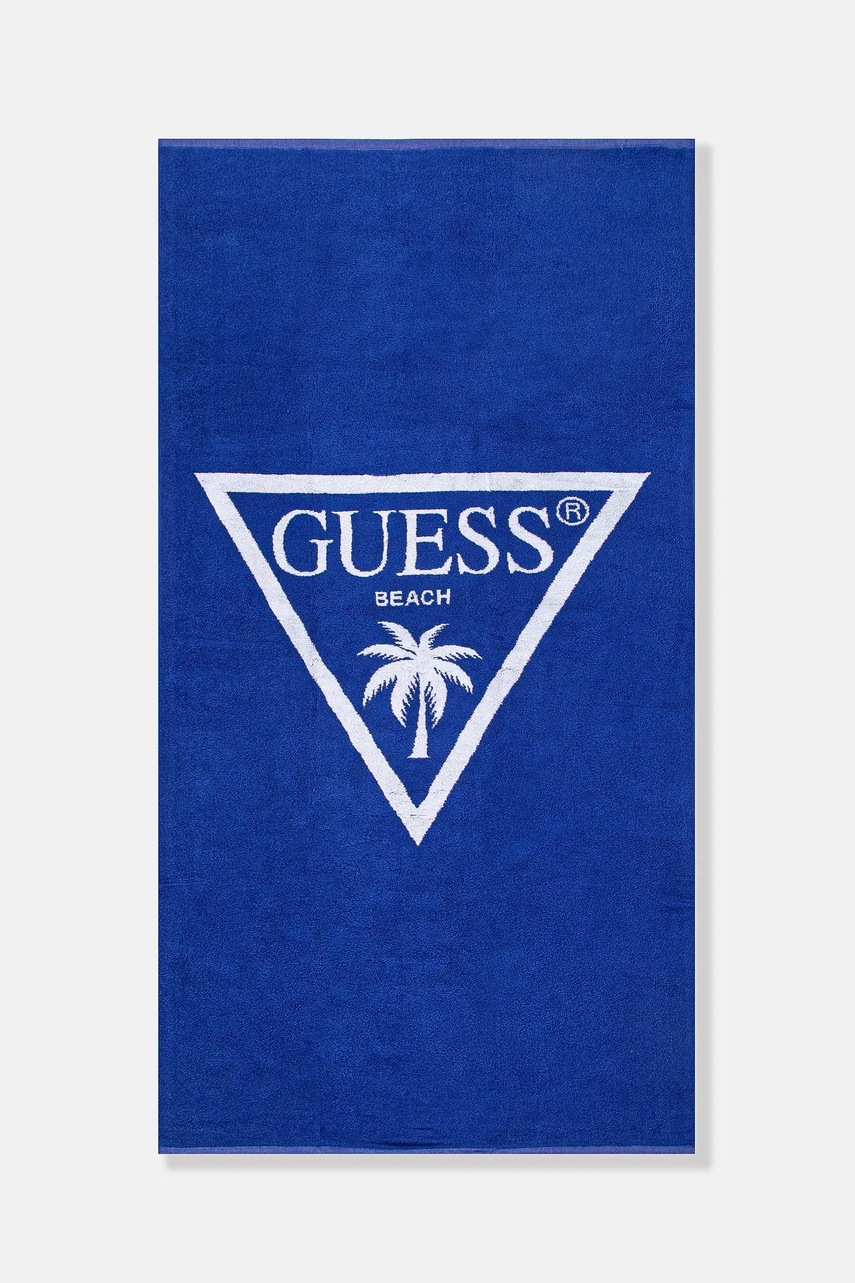 Levně Bavlněný ručník Guess modrá barva, H5GZ05 SG00P