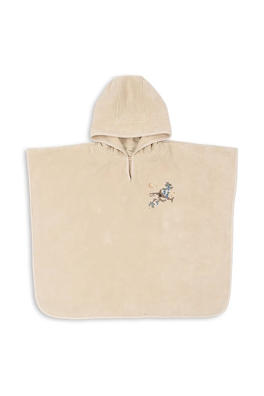Konges Sløjd halat de baie din bumbac pentru copii TERRY PONCHO EMBROIDERY GOTS KS102809 Konges Sløjd halat de baie din bumbac pentru copii TERRY PONCHO EMBROIDERY GOTS KS102809