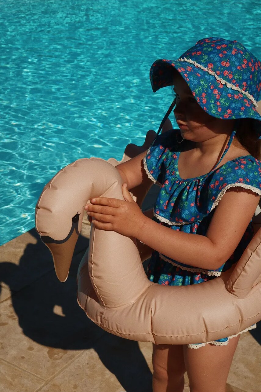 Konges Sløjd colac de înot pentru copii SWIM RING SWAN culoarea roz, KS102541