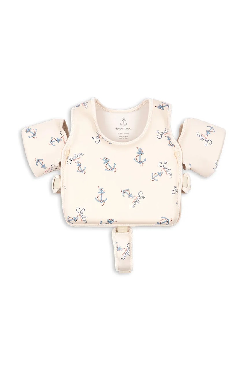 Konges Sløjd vesta de inot pentru copii HOLLIS SWIM WATER WINGS culoarea bej, KS103374