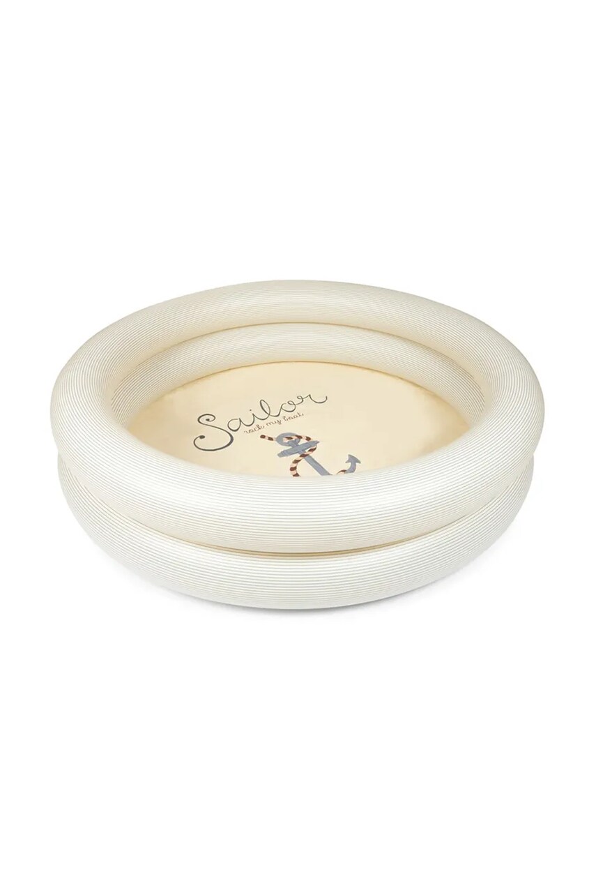 Levně Dětský bazén Konges Sløjd BASIC 2 RING POOL SMALL béžová barva, KS103087