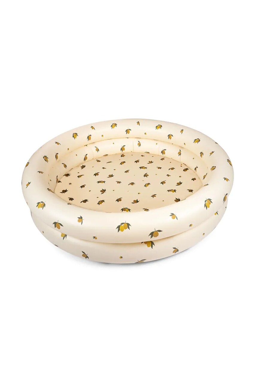 Levně Dětský bazén Konges Sløjd BASIC 2 RING POOL LARGE béžová barva, KS102523