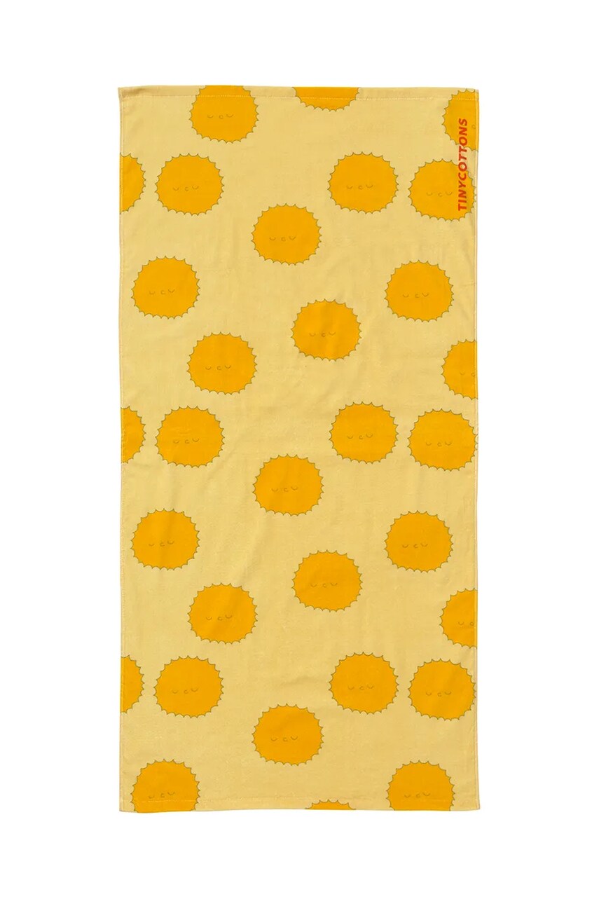 Levně Dětský bavlněný ručník Tinycottons SUN TOWEL žlutá barva, SS25-378