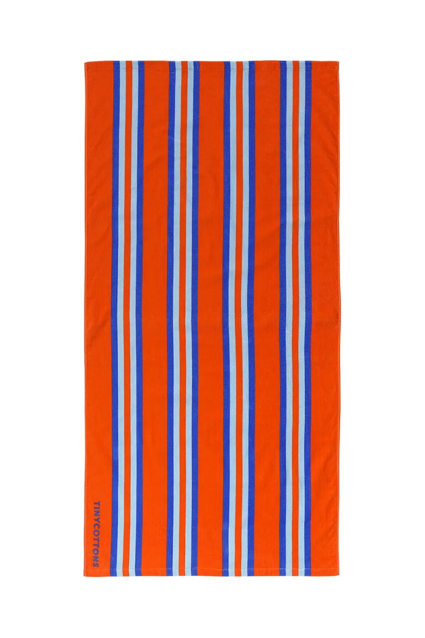 Levně Dětský bavlněný ručník Tinycottons STRIPES TOWEL oranžová barva, SS25-379