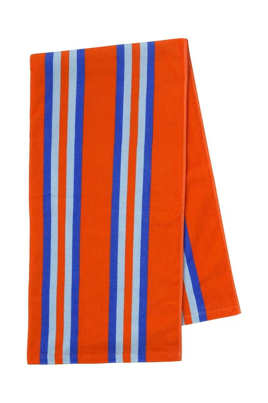 Дитячий бавовняний рушник Tinycottons STRIPES TOWEL колір помаранчевий SS25-379
