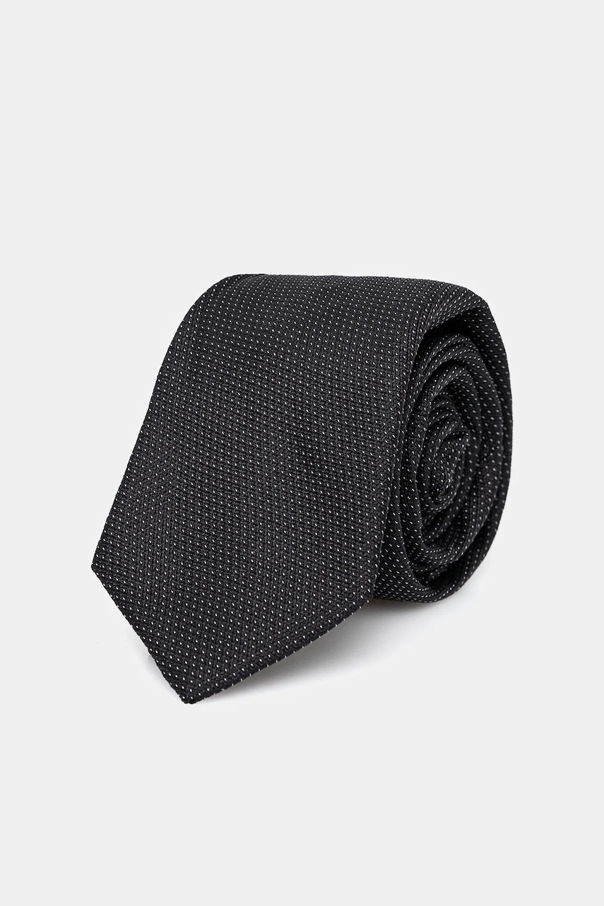 Levně Hedvábná kravata Calvin Klein černá barva, K10K113873