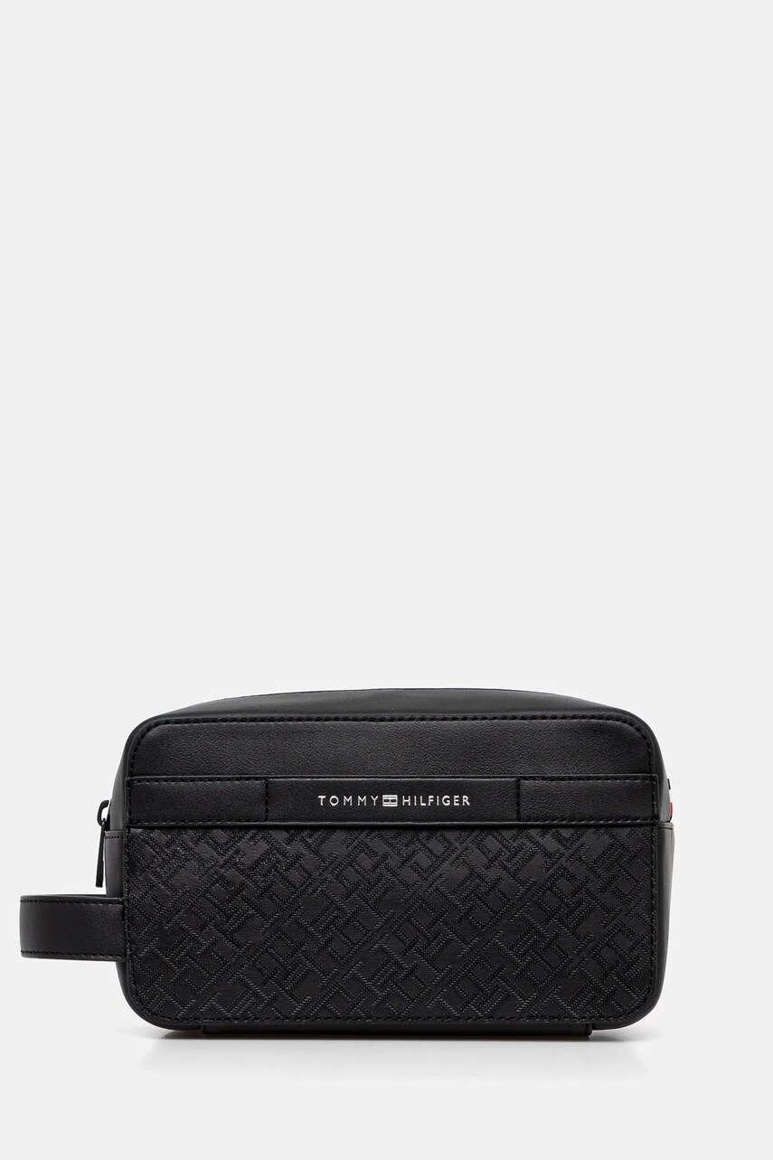 Levně Kosmetická taška Tommy Hilfiger černá barva, AM0AM13049