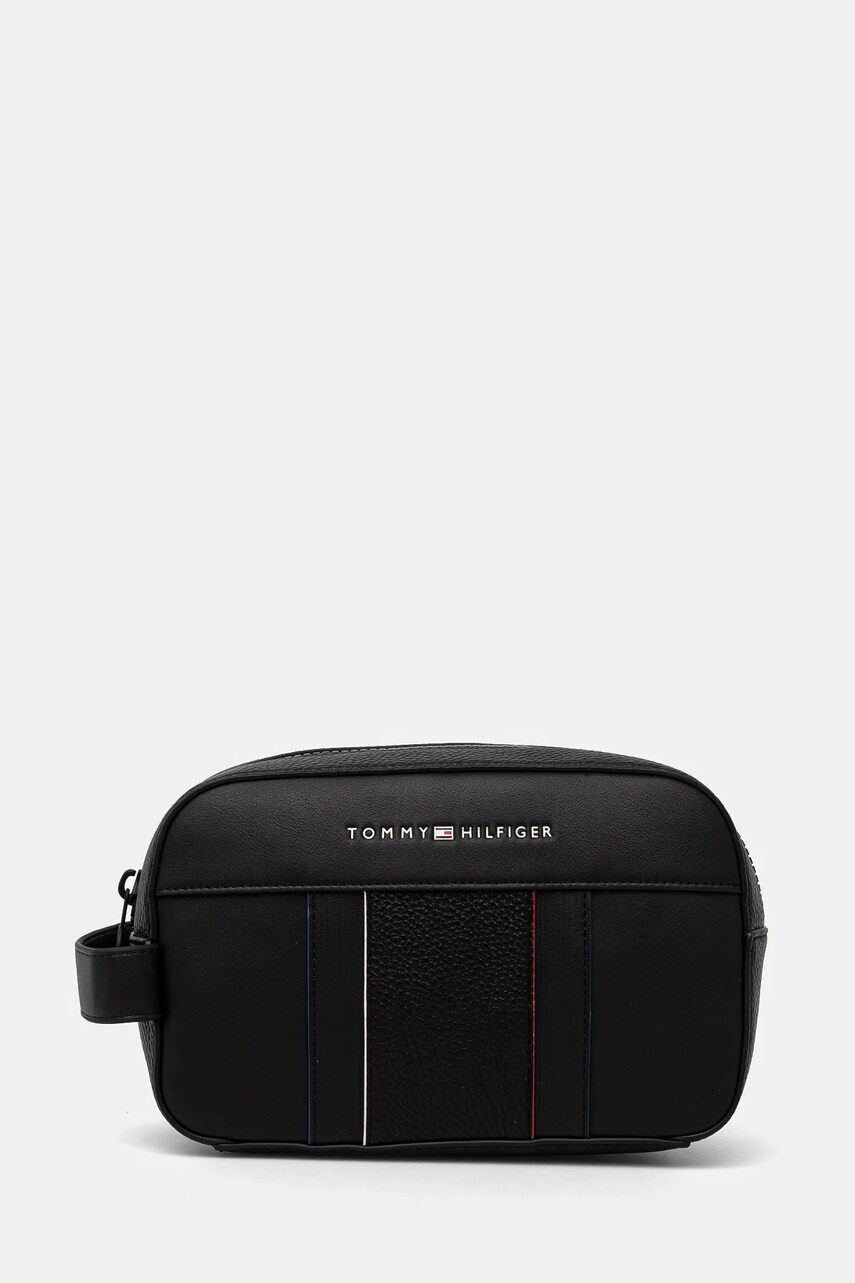 Levně Kosmetická taška Tommy Hilfiger černá barva, AM0AM13301