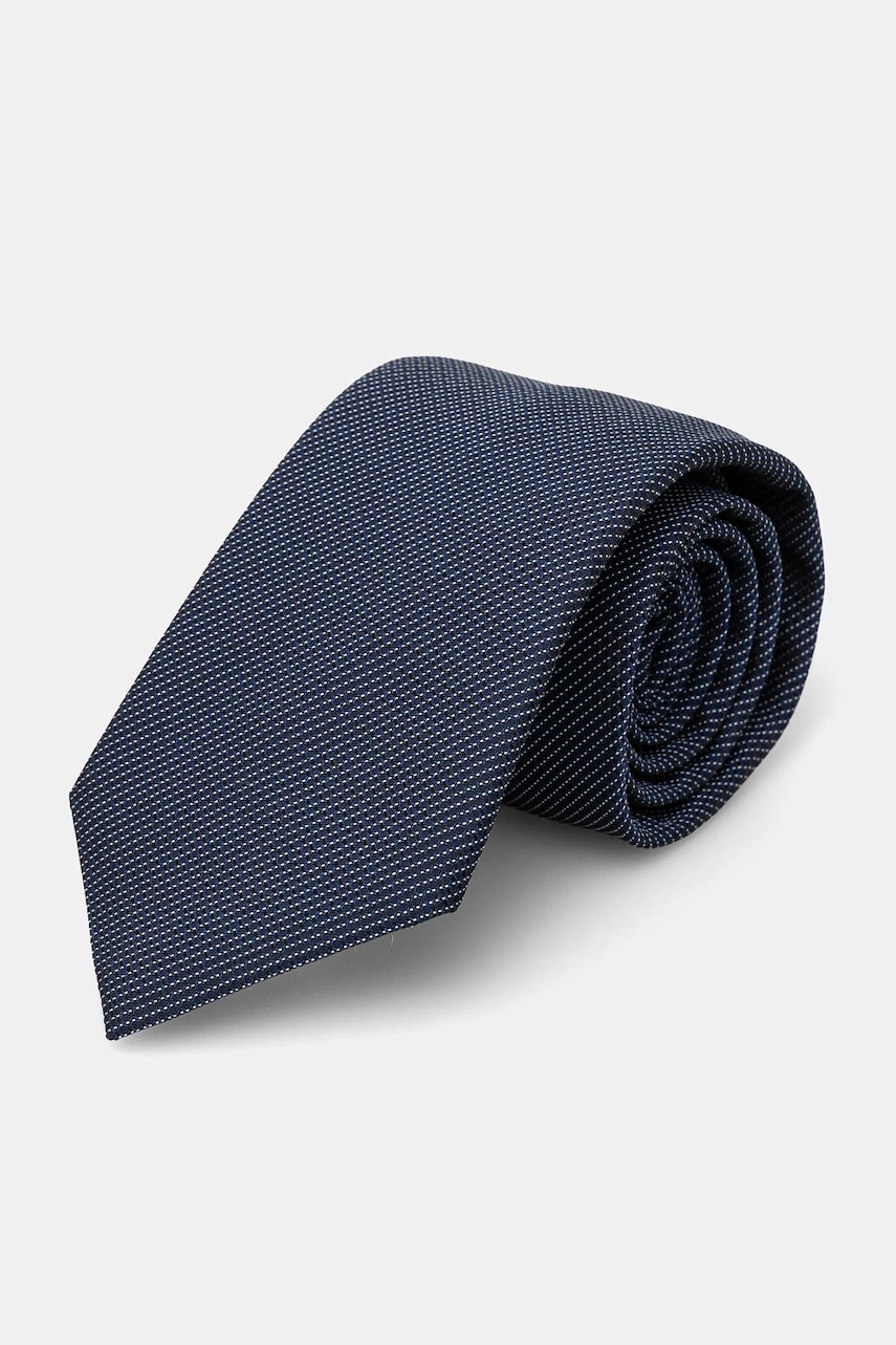BOSS cravata de matase culoarea albastru marin, 50532061 BOSS cravata de matase culoarea albastru marin, 50532061