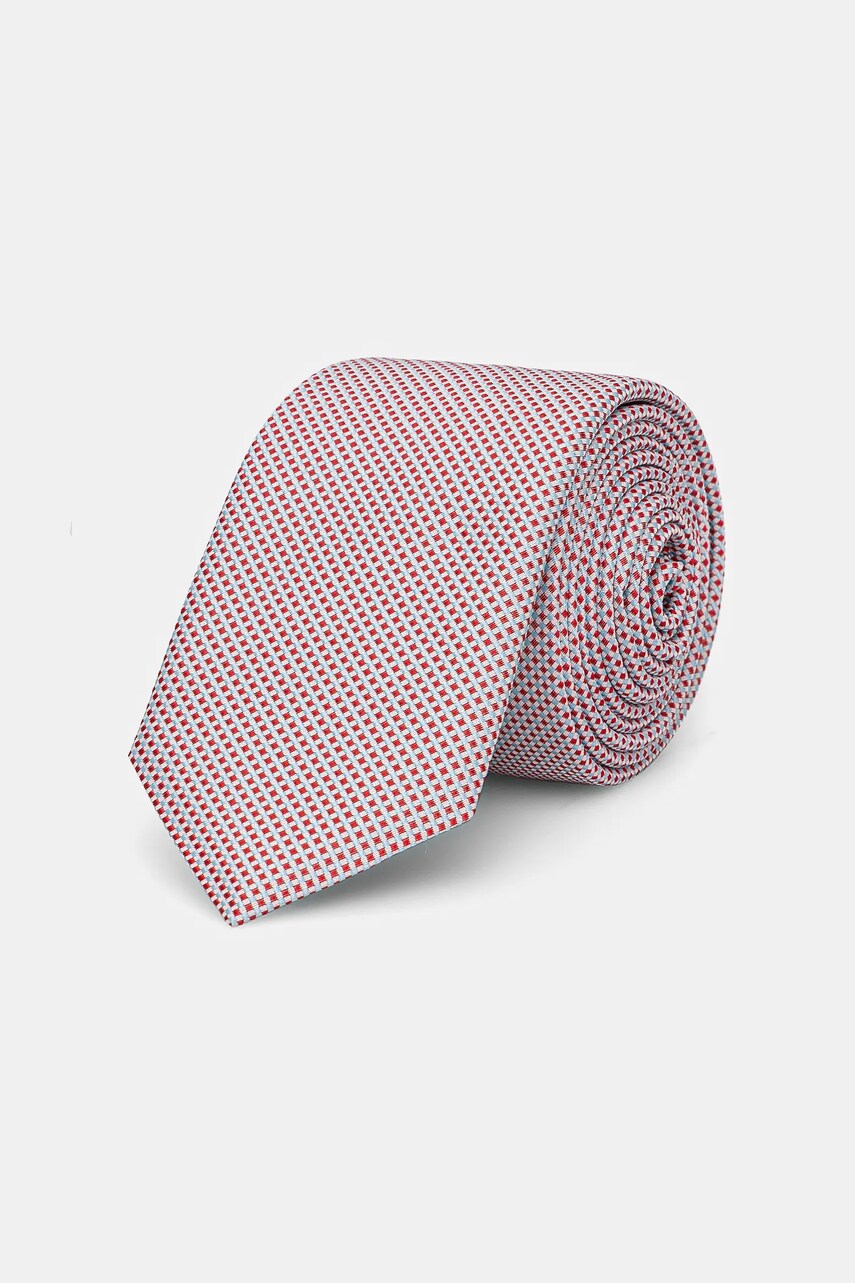 HUGO cravata de matase culoarea roz, 50540110
