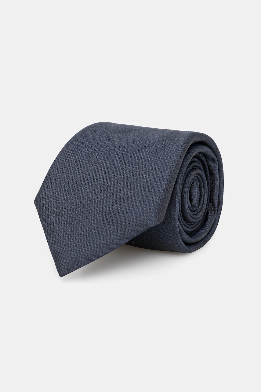 BOSS cravată din amestec de mătase culoarea albastru marin, 50538878 BOSS cravată din amestec de mătase culoarea albastru marin, 50538878
