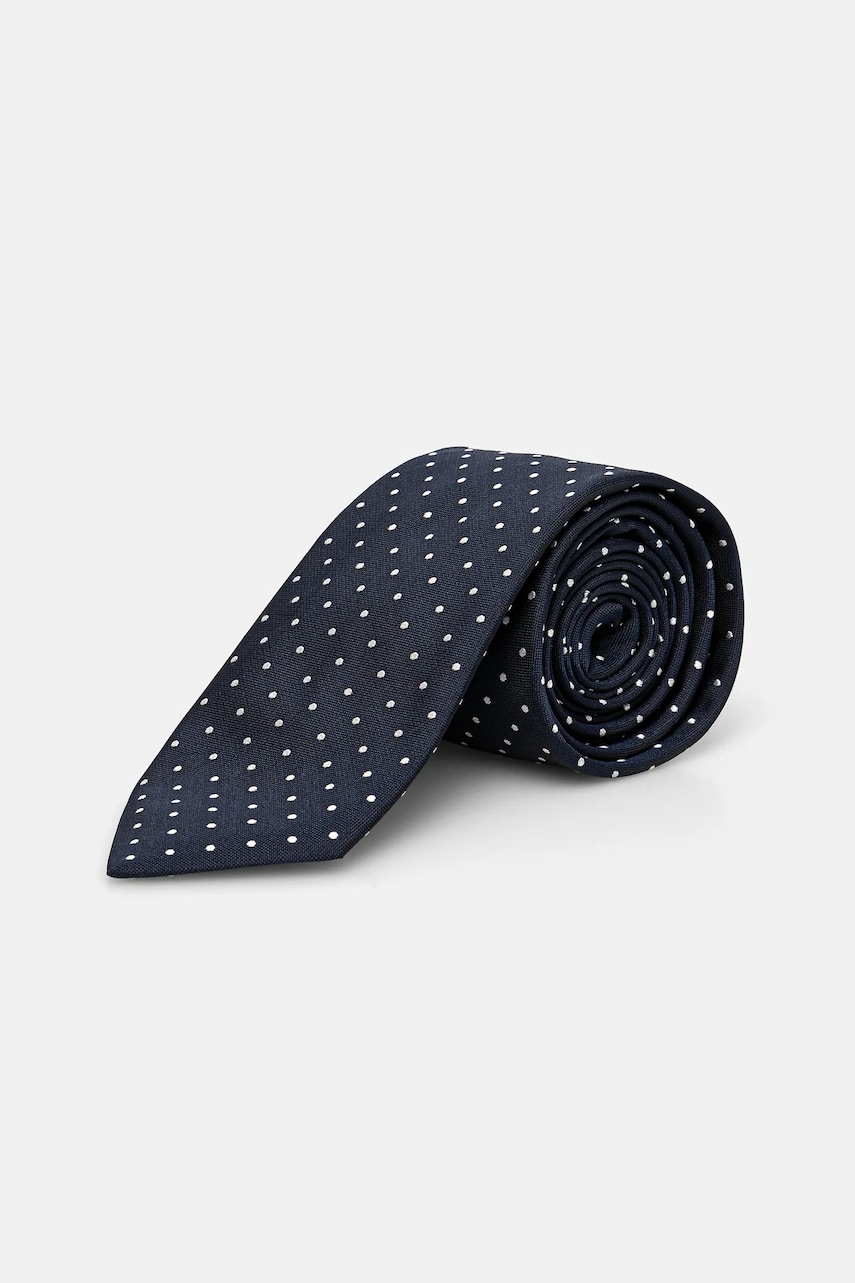 BOSS cravata de matase culoarea albastru marin, 50538879 BOSS cravata de matase culoarea albastru marin, 50538879