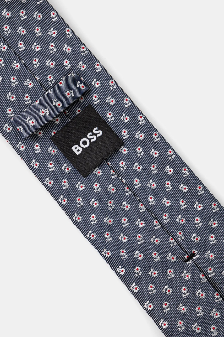 Шелковый галстук BOSS цвет синий 50538886 Шелковый галстук BOSS цвет синий 50538886