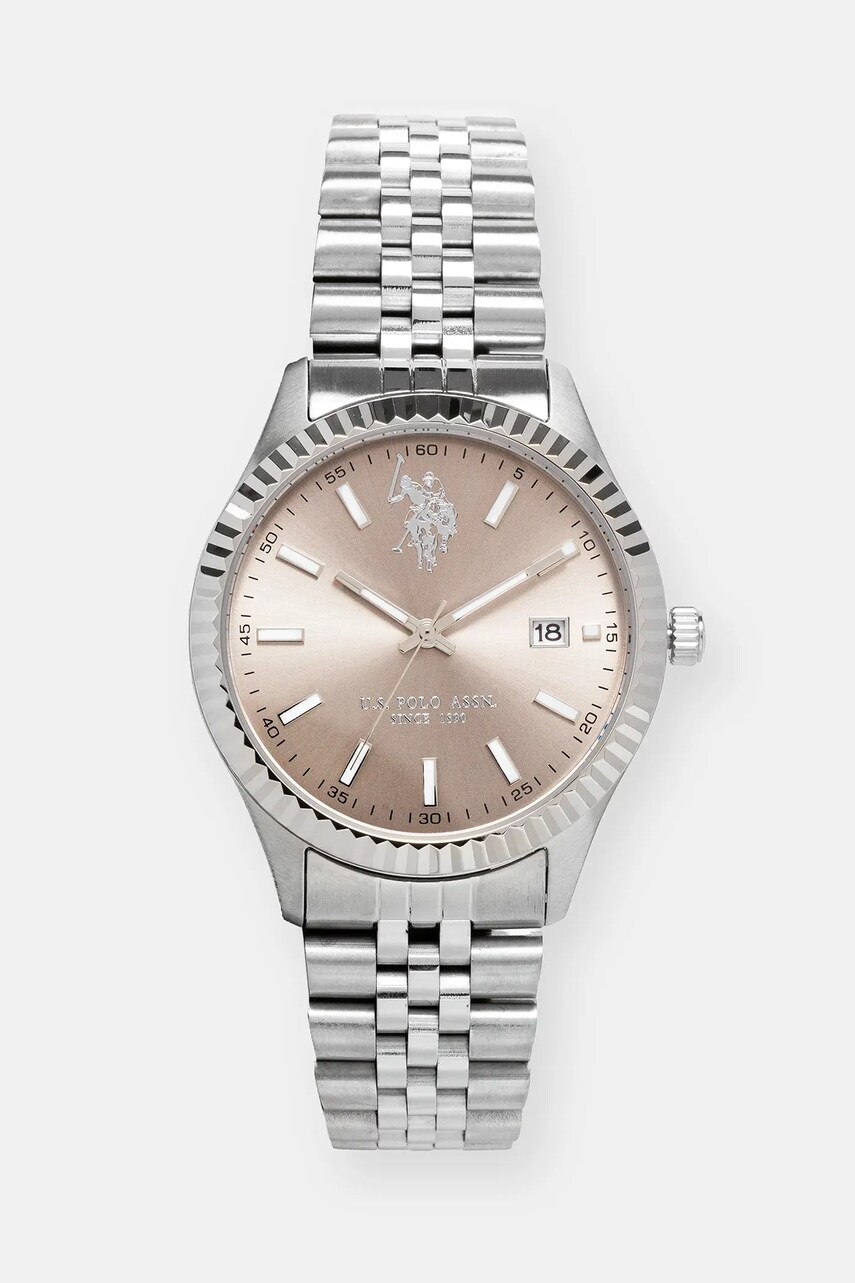 Levně Hodinky U.S. Polo Assn. DAMIAN pánské, stříbrná barva, USP4993ST