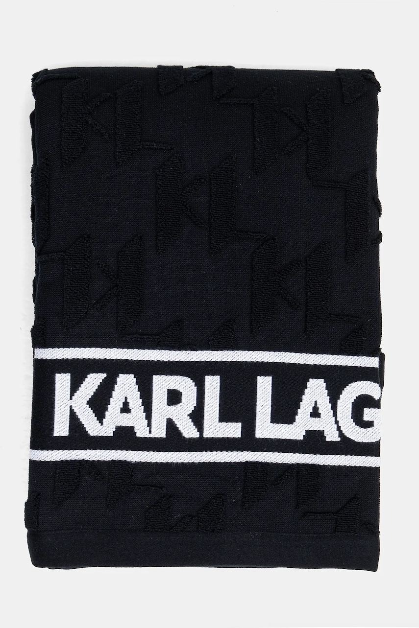 Хлопковое полотенце Karl Lagerfeld цвет чёрный A1W43001 Хлопковое полотенце Karl Lagerfeld цвет чёрный A1W43001