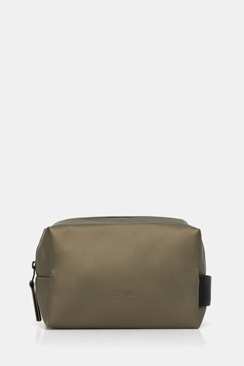 Rains portfard Wash Bag Small W3 culoarea verde, 15580