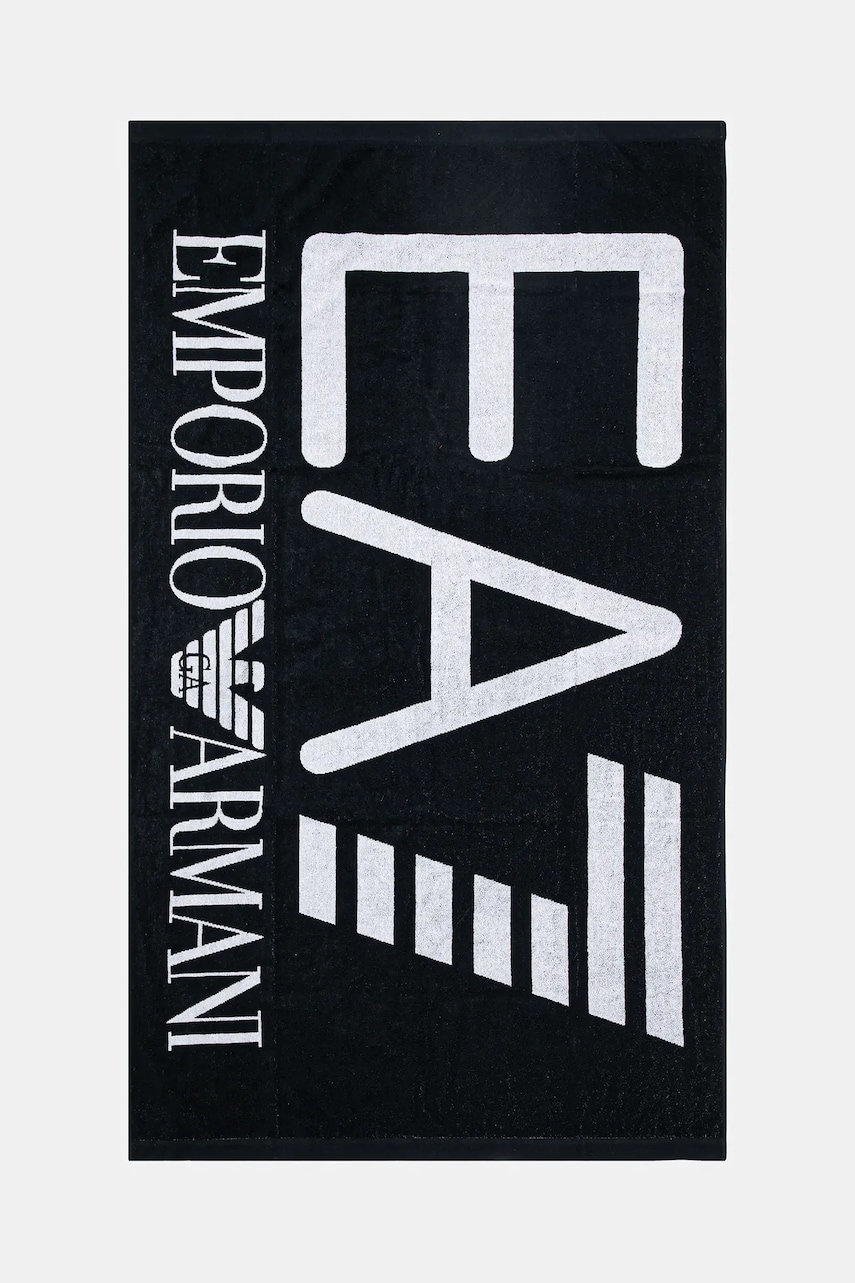 EA7 Emporio Armani prosop din bumbac culoarea negru, AF13300.7X000102