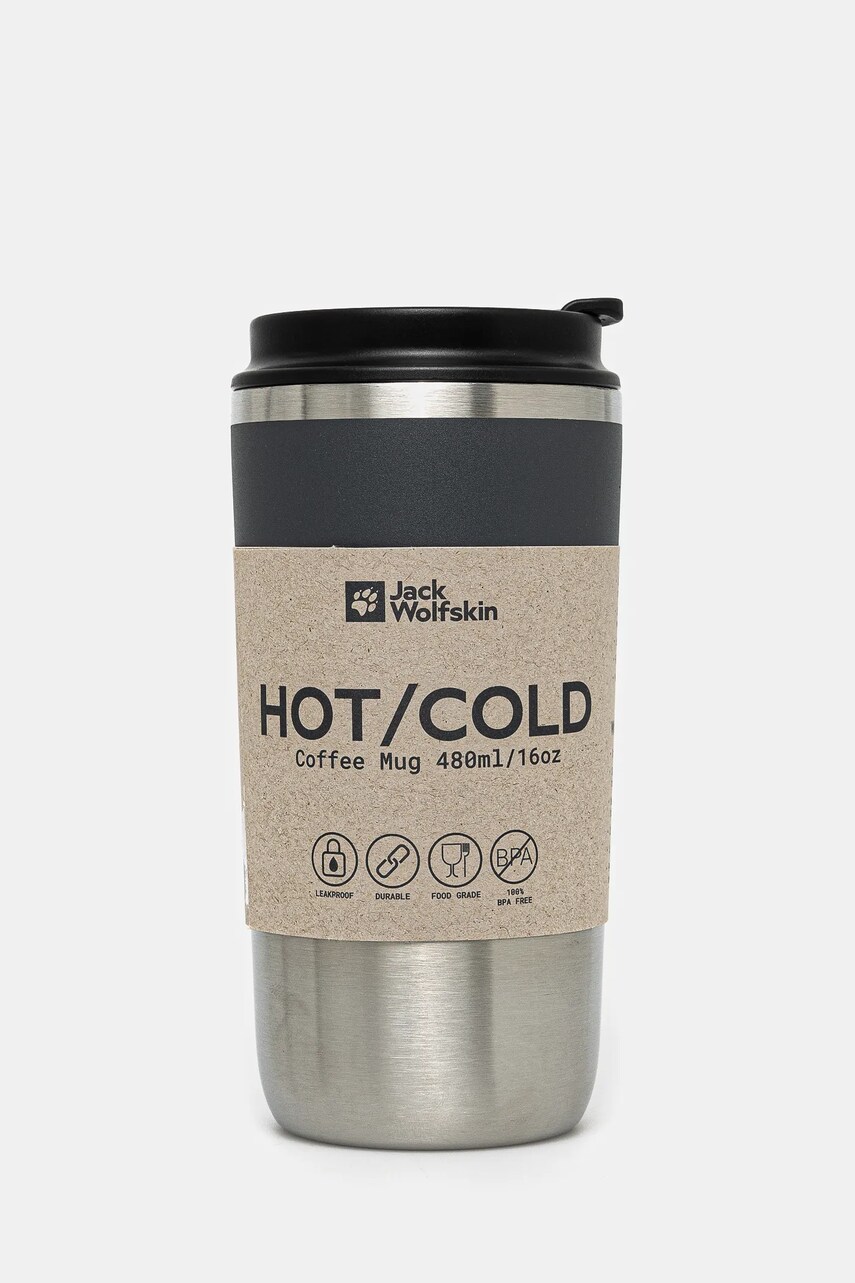 Levně Termohrnek Jack Wolfskin Saima 480 ml šedá barva, A64002