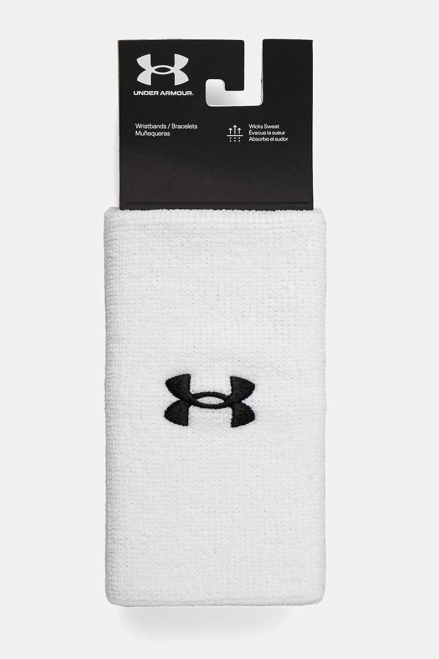 Under Armour wristband 2-pack culoarea alb, UAR-1218006100
