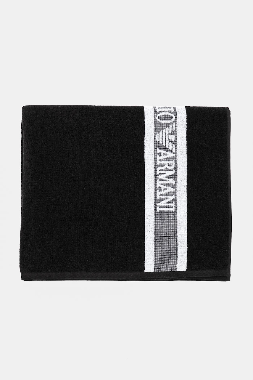 Хлопковое полотенце Emporio Armani Underwear цвет чёрный EX000018 AF12333 Хлопковое полотенце Emporio Armani Underwear цвет чёрный EX000018 AF12333