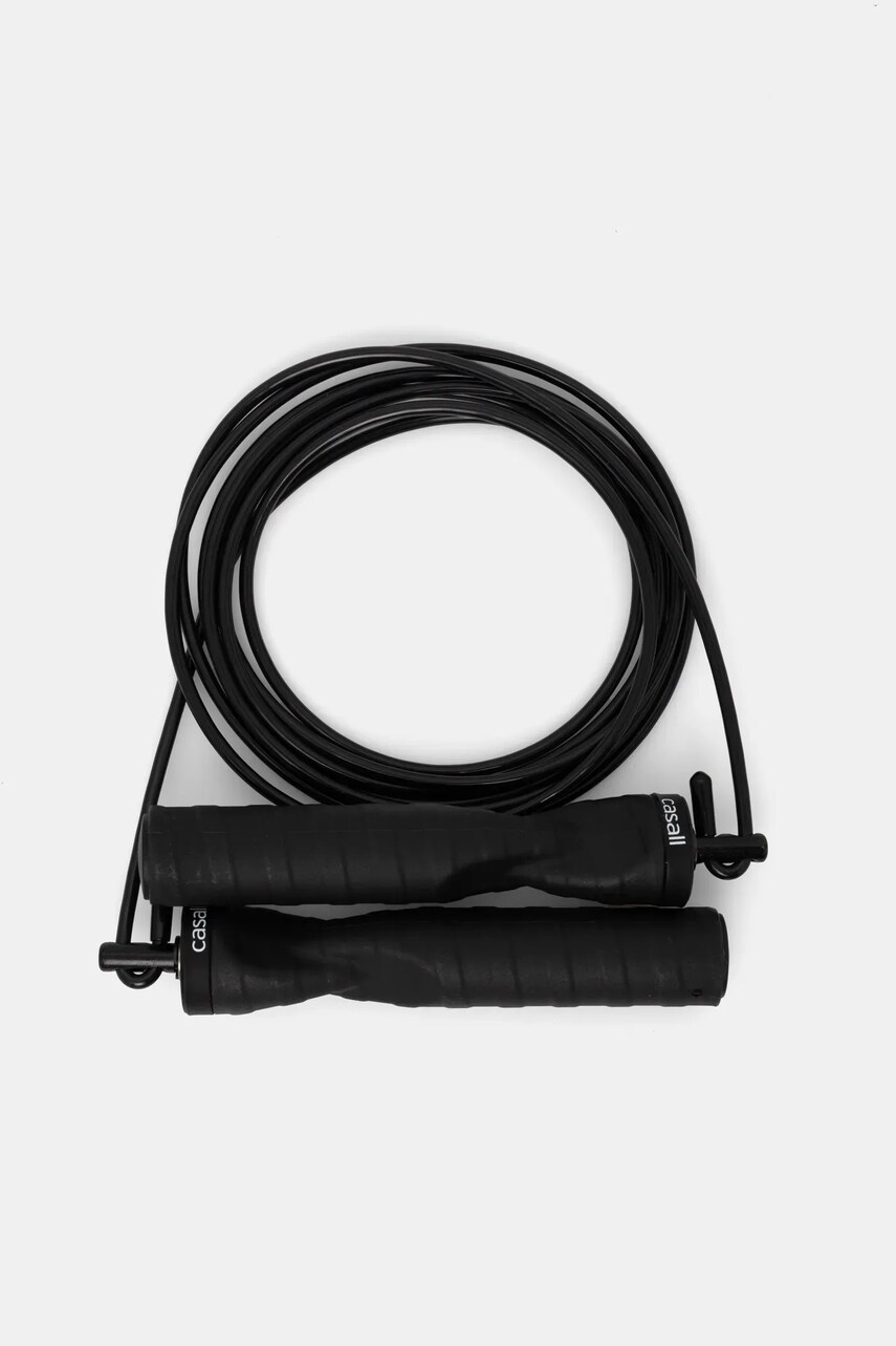 Casall coardă de sărit cu fir de oțel culoarea negru, 55105