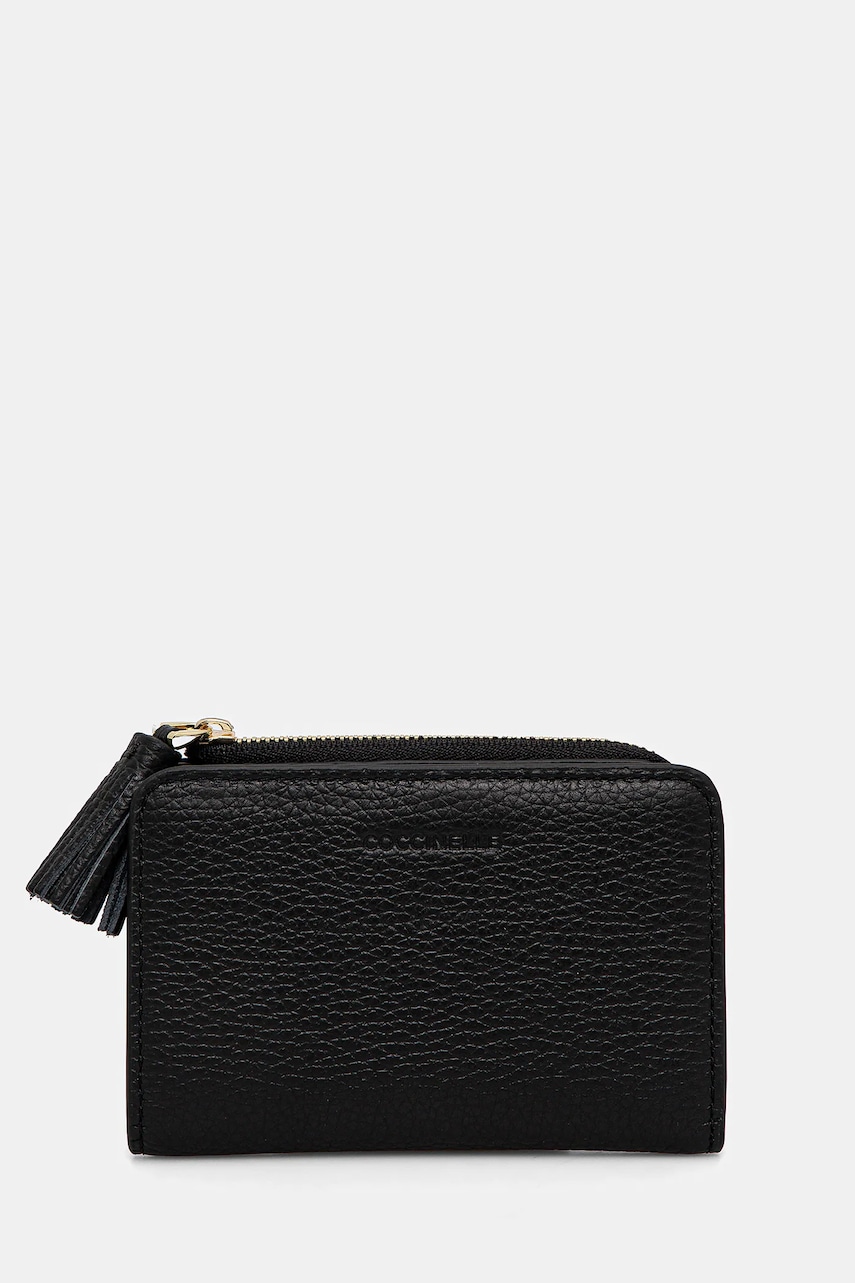 Coccinelle portofel de piele TASSEL culoarea negru, MU0 11 D1 01