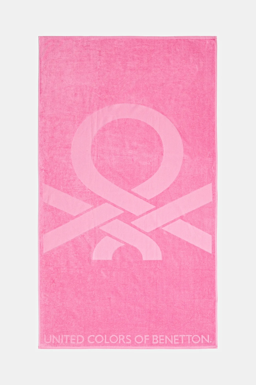 United Colors of Benetton prosop din bumbac culoarea roz, 6H832801A