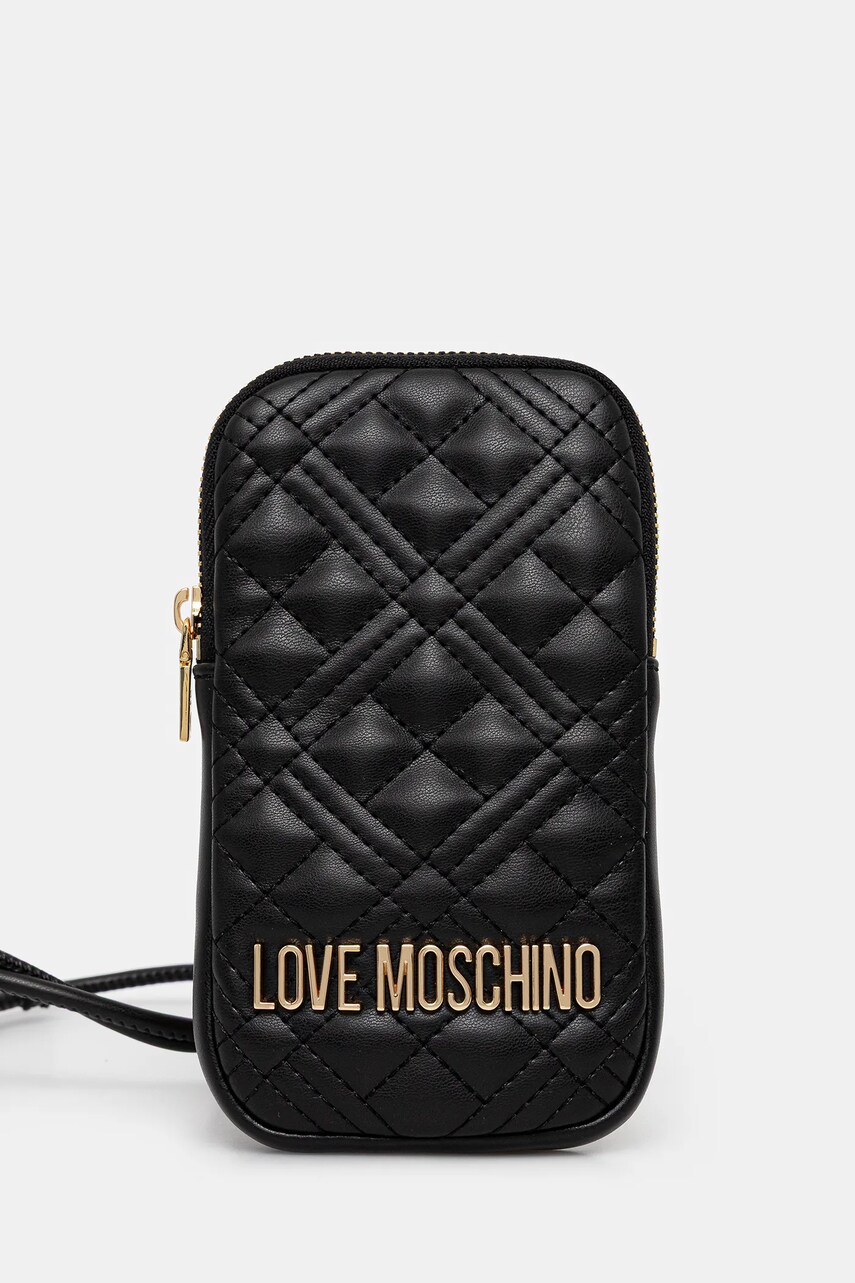 Love Moschino carcasă de telefon culoarea negru, JC5660PP0MLA0000