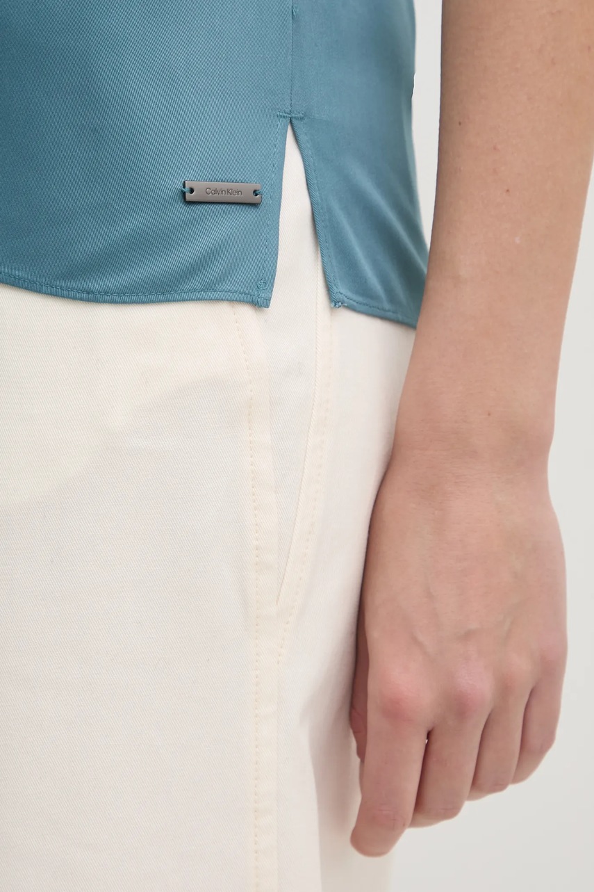 Μπλουζάκι Calvin Klein χρώμα: πράσινο, K20K207839 φωτογραφία