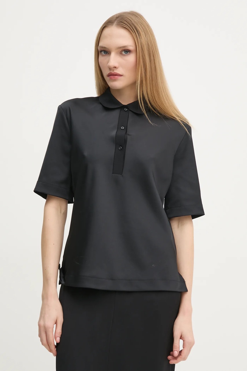 Levně Polo tričko Calvin Klein černá barva, K20K207977