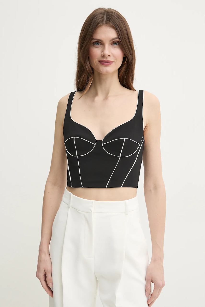 Top Elisabetta Franchi černá barva, TO02451E2