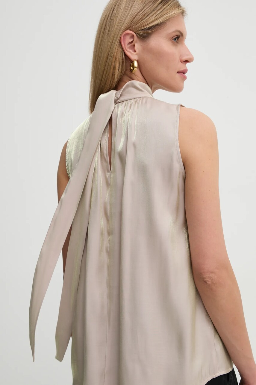 Levně Halenka Bruuns Bazaar dámská, béžová barva, hladká, BBW4227