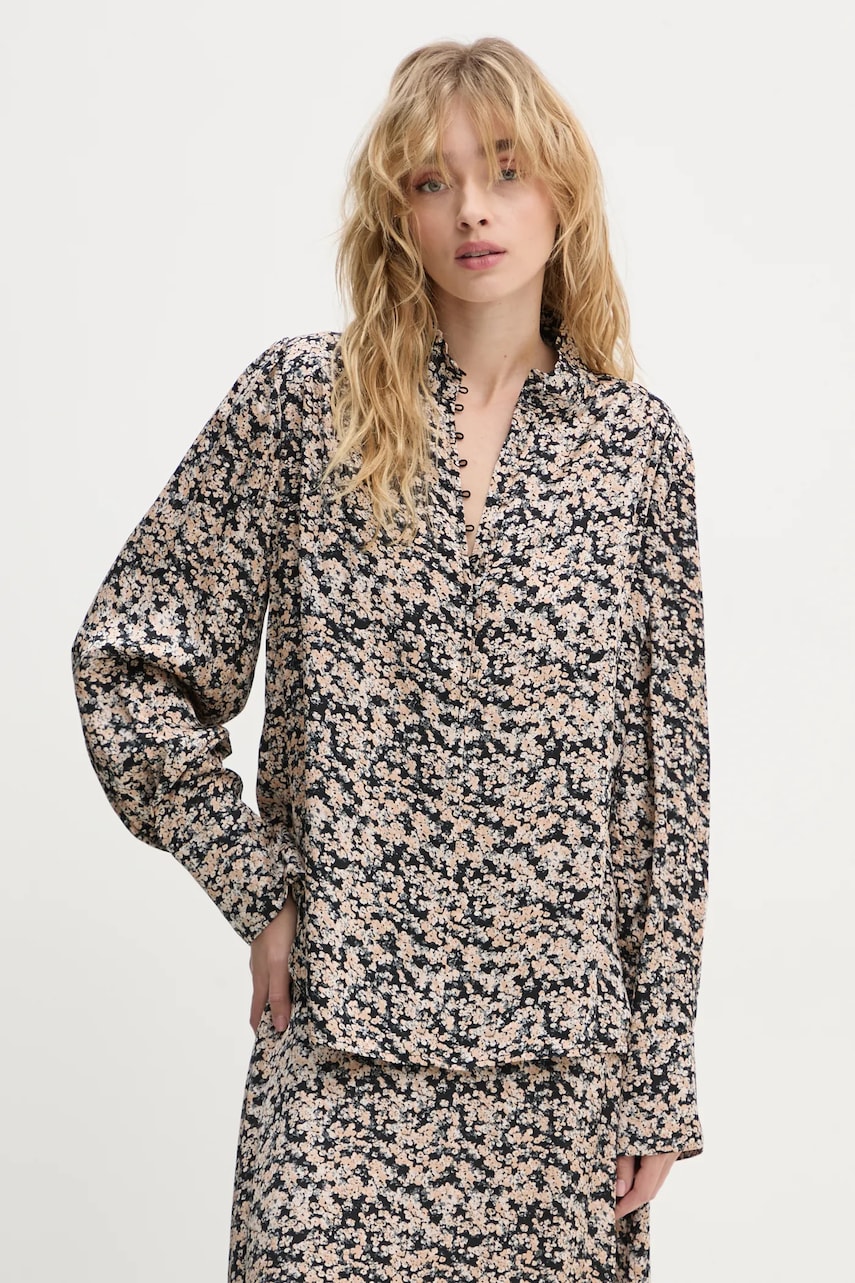 Bruuns Bazaar bluza femei, culoarea negru, modelator, BBW4309 Bruuns Bazaar bluza femei, culoarea negru, modelator, BBW4309