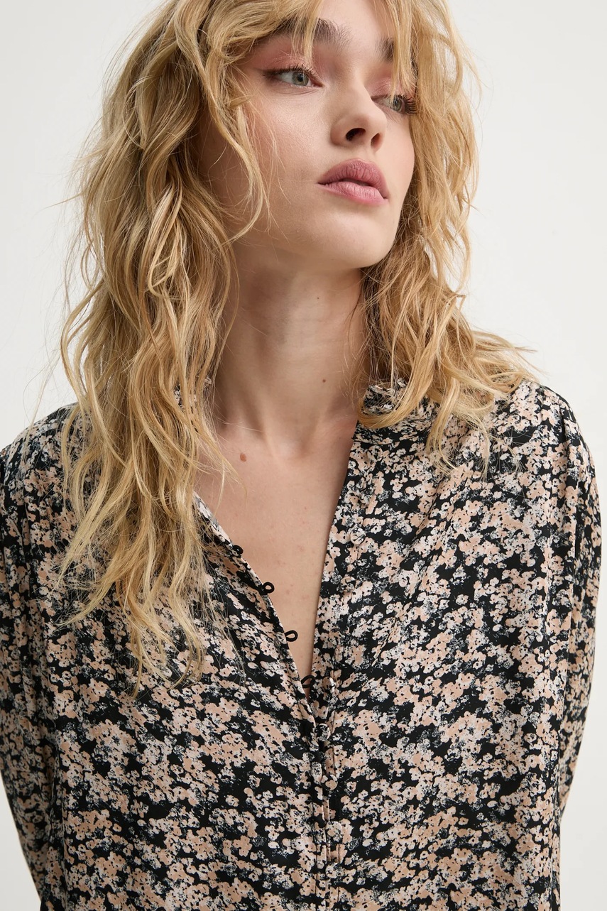 Μπλουζάκι Bruuns Bazaar χρώμα: μαύρο, BBW4309 φωτογραφία