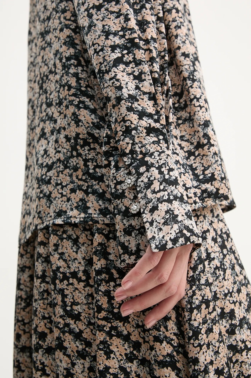 Μπλουζάκι Bruuns Bazaar χρώμα: μαύρο, BBW4309 φωτογραφία