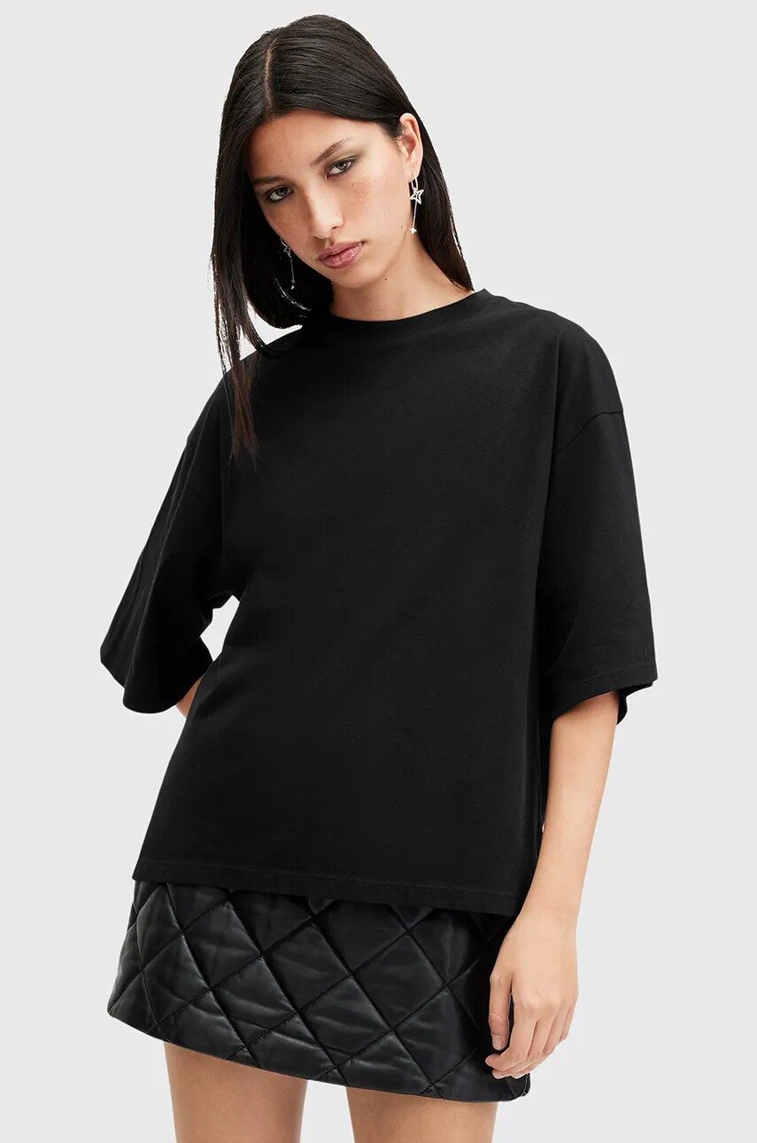 AllSaints tricou din bumbac AMELIE culoarea negru, W124JB